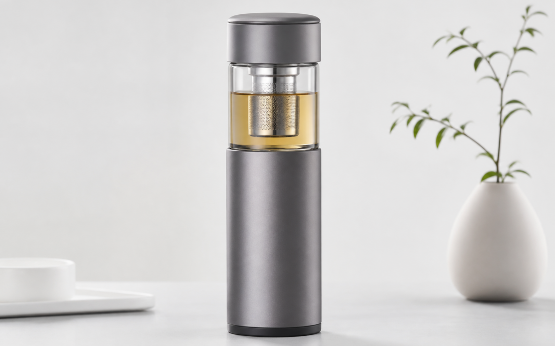 Thermos Mijia de 500 ml en titane avec chambre transparente dédiée à l’infusion du thé