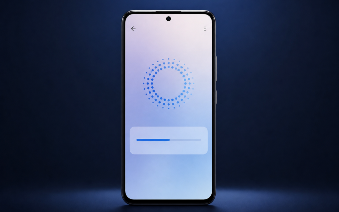 Smartphone Xiaomi recherchant des mises à jour HyperOS dans les paramètres