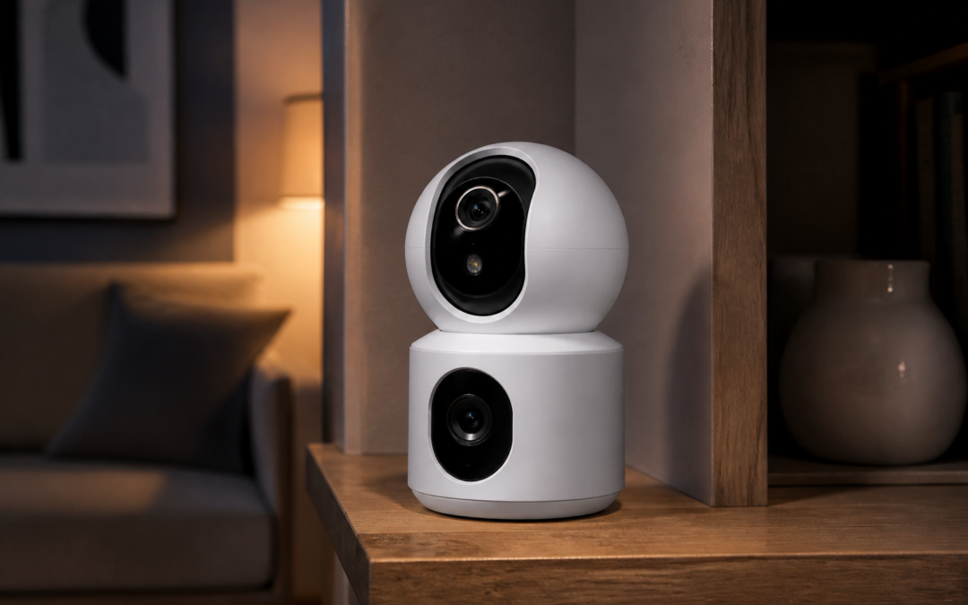 Xiaomi Smart Camera 5 Pro blanche orientable avec son double système de caméra