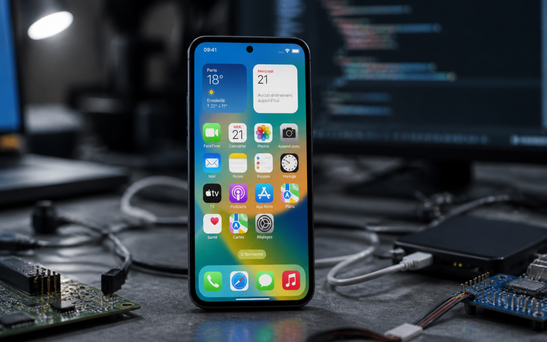 Redmi Note 12 4G affichant un port expérimental d’iOS 16