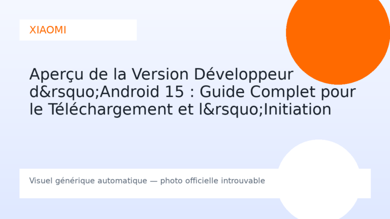 Aperçu de la Version Développeur d&rsquo;Android 15 : Guide Complet pour le Téléchargement et l&rsquo;Initiation