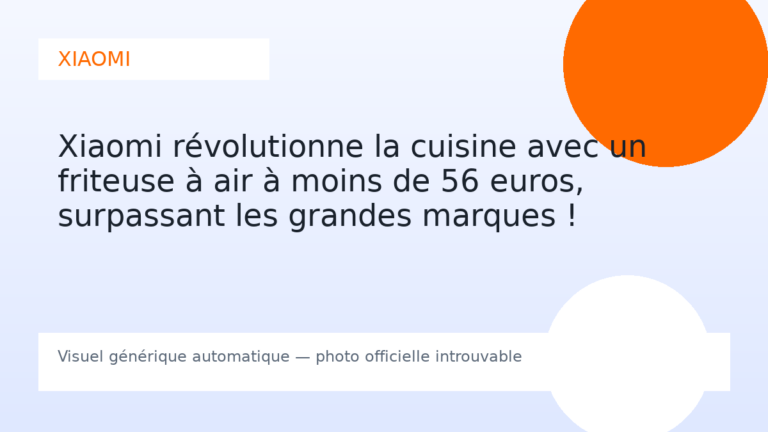 Xiaomi révolutionne la cuisine avec un friteuse à air à moins de 56 euros, surpassant les grandes marques !