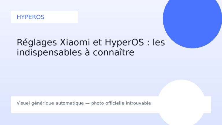 Réglages Xiaomi et HyperOS : les indispensables à connaître