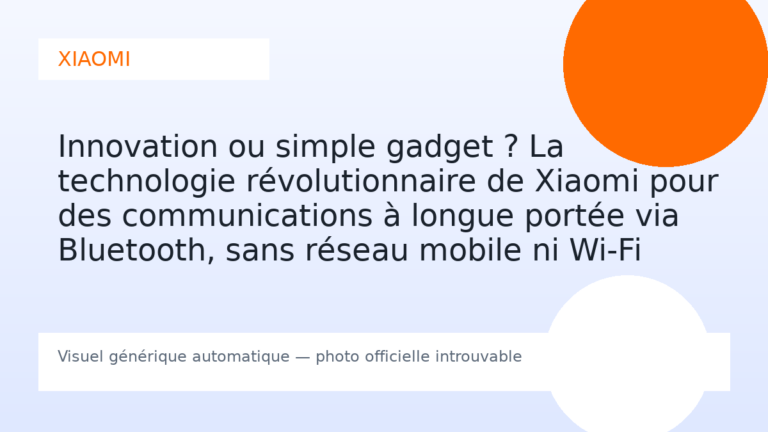 Innovation ou simple gadget ? La technologie révolutionnaire de Xiaomi pour des communications à longue portée via Bluetooth, sans réseau mobile ni Wi-Fi