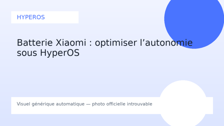 Batterie Xiaomi : optimiser l’autonomie sous HyperOS
