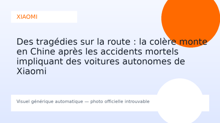 Des tragédies sur la route : la colère monte en Chine après les accidents mortels impliquant des voitures autonomes de Xiaomi