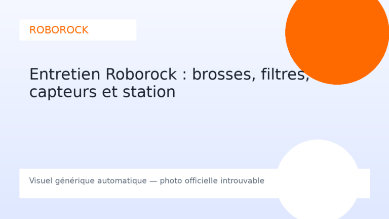 Entretien Roborock : brosses, filtres, capteurs et station
