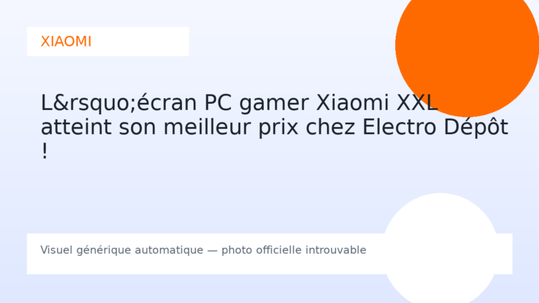 L&rsquo;écran PC gamer Xiaomi XXL atteint son meilleur prix chez Electro Dépôt !