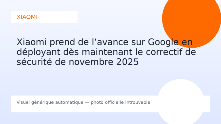 Xiaomi prend de l’avance sur Google en déployant dès maintenant le correctif de sécurité de novembre 2025