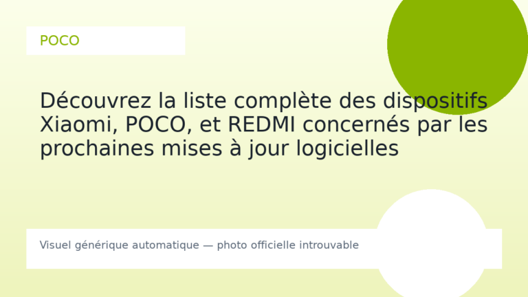 Découvrez la liste complète des dispositifs Xiaomi, POCO, et REDMI concernés par les prochaines mises à jour logicielles