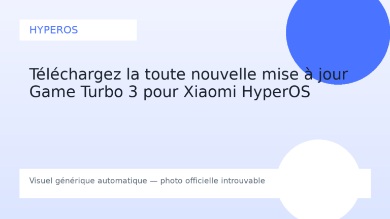 Téléchargez la toute nouvelle mise à jour Game Turbo 3 pour Xiaomi HyperOS