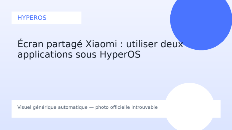 Écran partagé Xiaomi : utiliser deux applications sous HyperOS