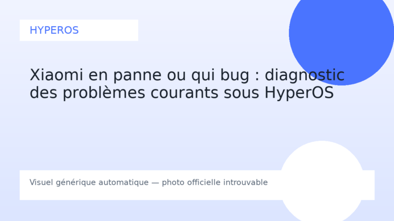 Xiaomi en panne ou qui bug : diagnostic des problèmes courants sous HyperOS