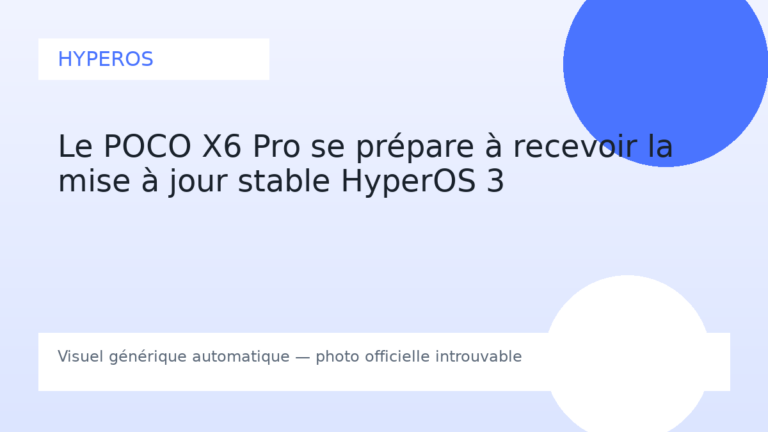 Le POCO X6 Pro se prépare à recevoir la mise à jour stable HyperOS 3