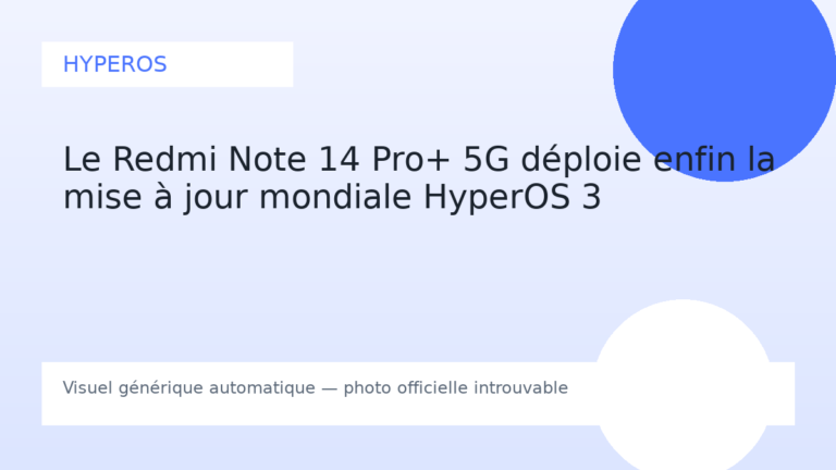 Le Redmi Note 14 Pro+ 5G déploie enfin la mise à jour mondiale HyperOS 3
