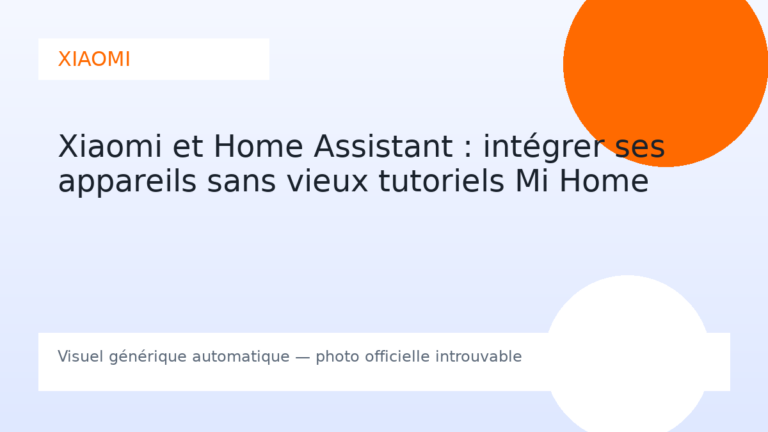 Xiaomi et Home Assistant : intégrer ses appareils sans vieux tutoriels Mi Home