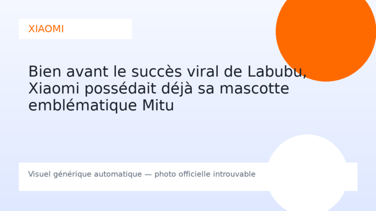 Bien avant le succès viral de Labubu, Xiaomi possédait déjà sa mascotte emblématique Mitu