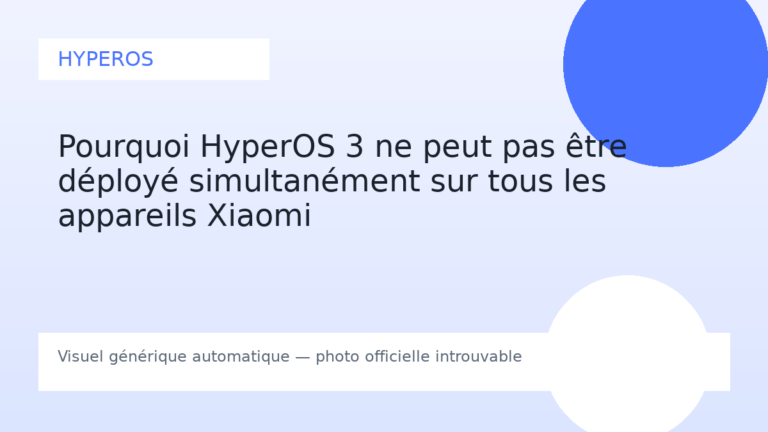 Pourquoi HyperOS 3 ne peut pas être déployé simultanément sur tous les appareils Xiaomi