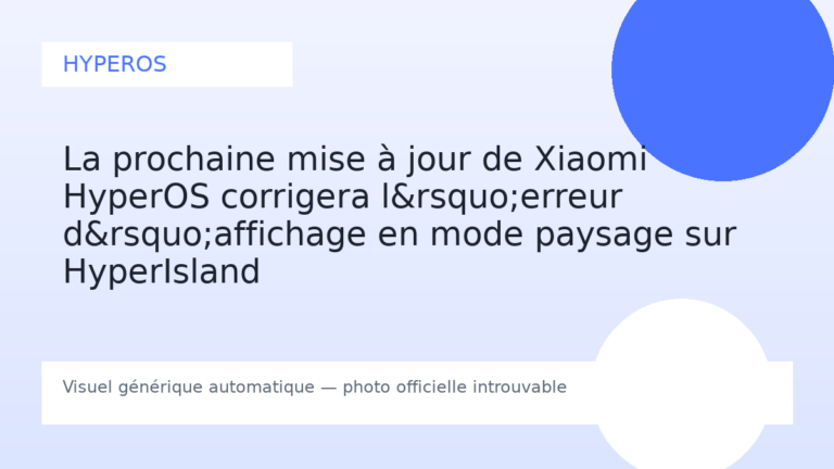 La prochaine mise à jour de Xiaomi HyperOS corrigera l’erreur d’affichage en mode paysage sur HyperIsland