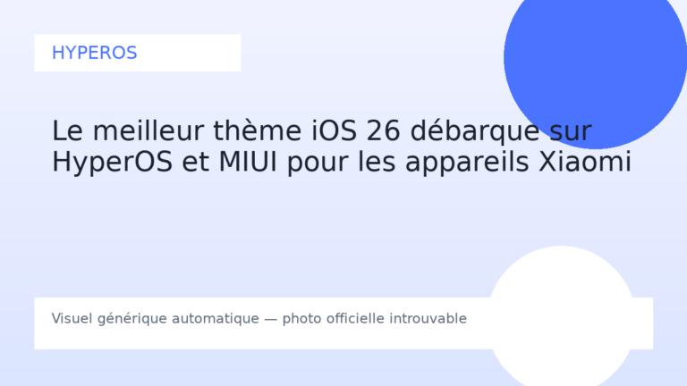 Le meilleur thème iOS 26 débarque sur HyperOS et MIUI pour les appareils Xiaomi