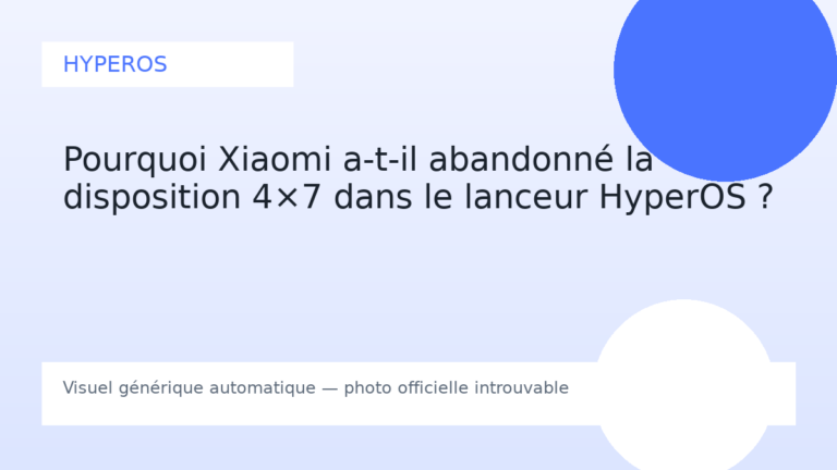 Pourquoi Xiaomi a-t-il abandonné la disposition 4×7 dans le lanceur HyperOS ?