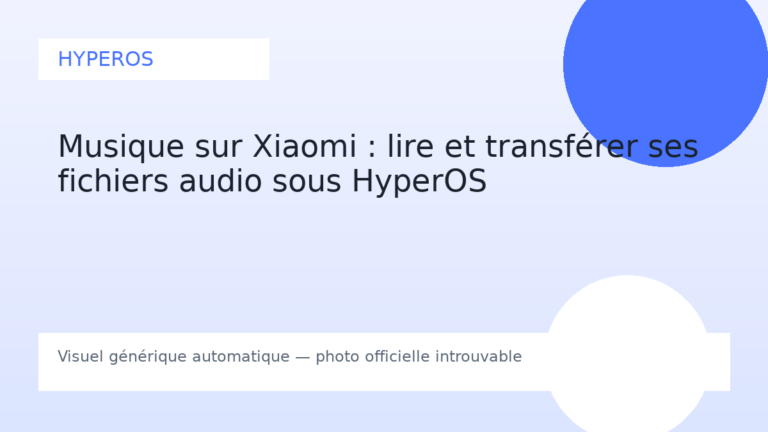Musique sur Xiaomi : lire et transférer ses fichiers audio sous HyperOS