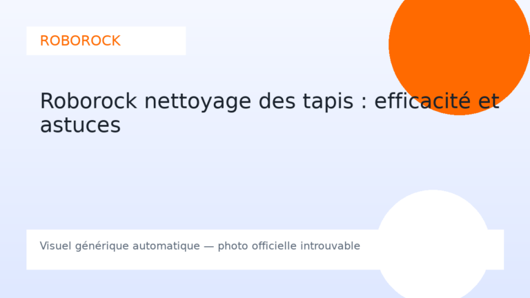 Roborock nettoyage des tapis : efficacité et astuces