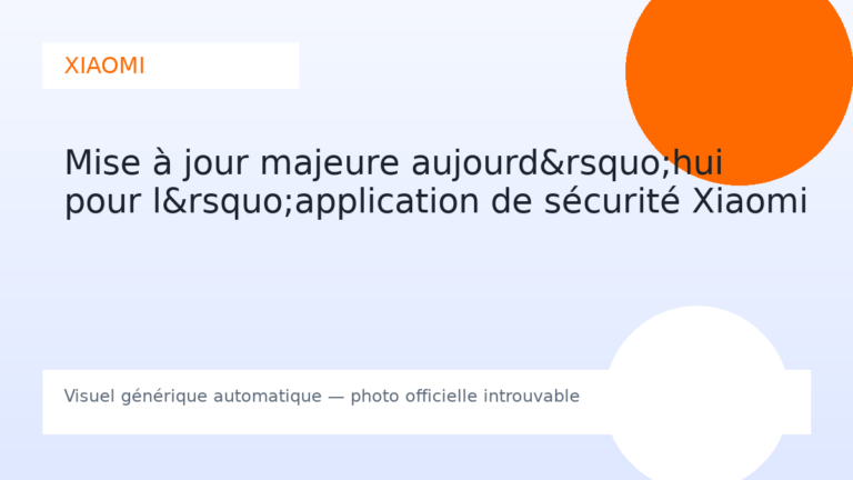 Mise à jour majeure aujourd&rsquo;hui pour l&rsquo;application de sécurité Xiaomi