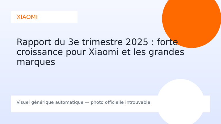 Rapport du 3e trimestre 2025 : forte croissance pour Xiaomi et les grandes marques