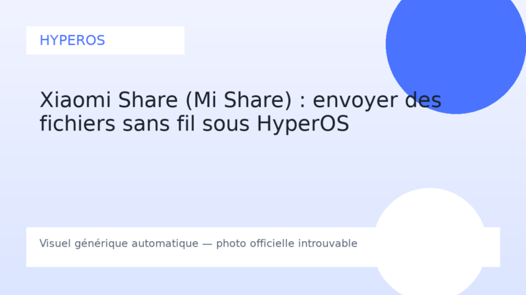 Xiaomi Share (Mi Share) : envoyer des fichiers sans fil sous HyperOS