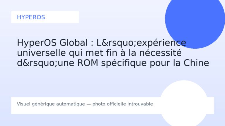 HyperOS Global : L’expérience universelle qui met fin à la nécessité d’une ROM spécifique pour la Chine