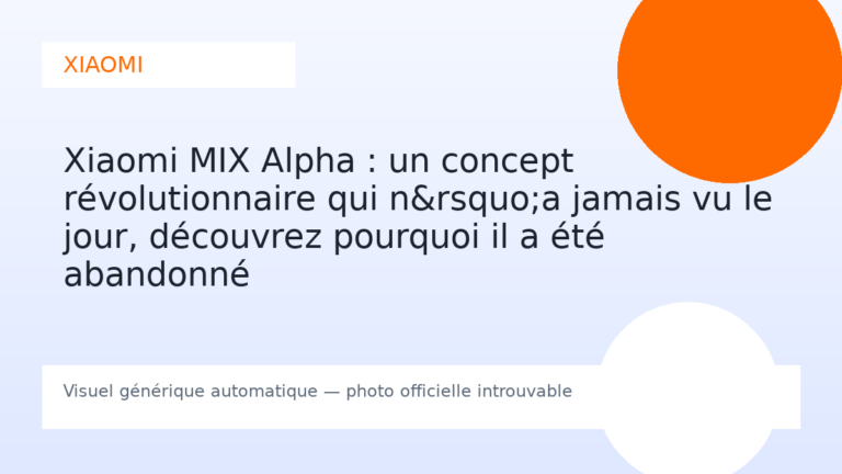 Xiaomi MIX Alpha : un concept révolutionnaire qui n’a jamais vu le jour, découvrez pourquoi il a été abandonné