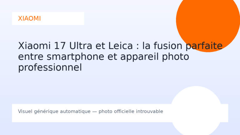 Xiaomi 17 Ultra et Leica : la fusion parfaite entre smartphone et appareil photo professionnel