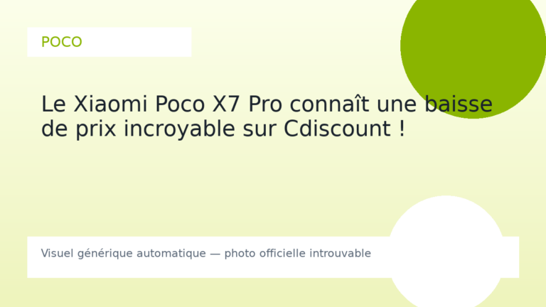 Le Xiaomi Poco X7 Pro connaît une baisse de prix incroyable sur Cdiscount !