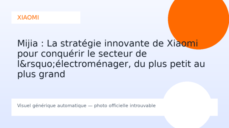 Mijia : La stratégie innovante de Xiaomi pour conquérir le secteur de l&rsquo;électroménager, du plus petit au plus grand