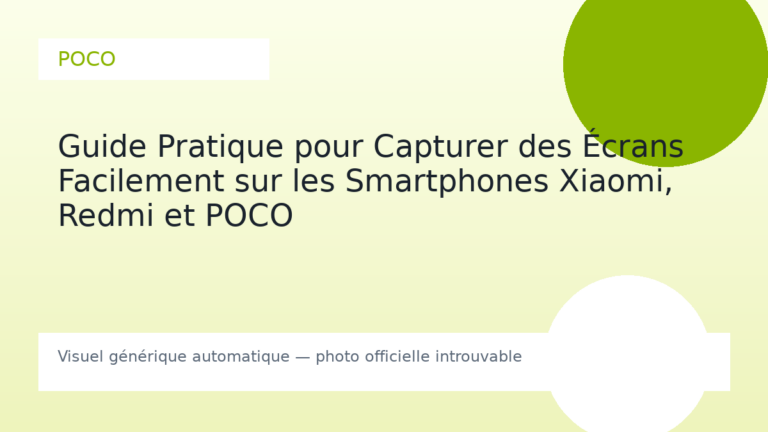 Guide Pratique pour Capturer des Écrans Facilement sur les Smartphones Xiaomi, Redmi et POCO