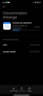 Redmi Note 11 Pro : batterie vidée par l’app d’archivage du calendrier