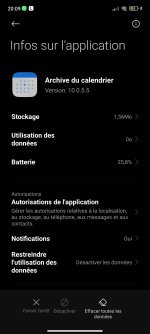 Redmi Note 11 Pro : batterie vidée par l’app d’archivage du calendrier