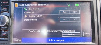 Bluetooth audio ne fonction pas sur autoradio