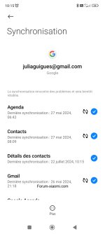 Impossible de synchroniser les données de mon redmi note 10