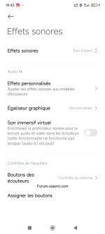 Bug pour finaliser le réglage "son personnalisé" ?