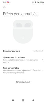 Bug pour finaliser le réglage "son personnalisé" ?