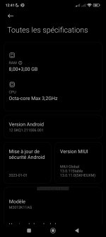 POCO F3 DERNIÈRE MISE À JOUR MI UI 13