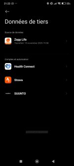 Pas de choix de Synchronisation sur Mi fitness avec Google Fit